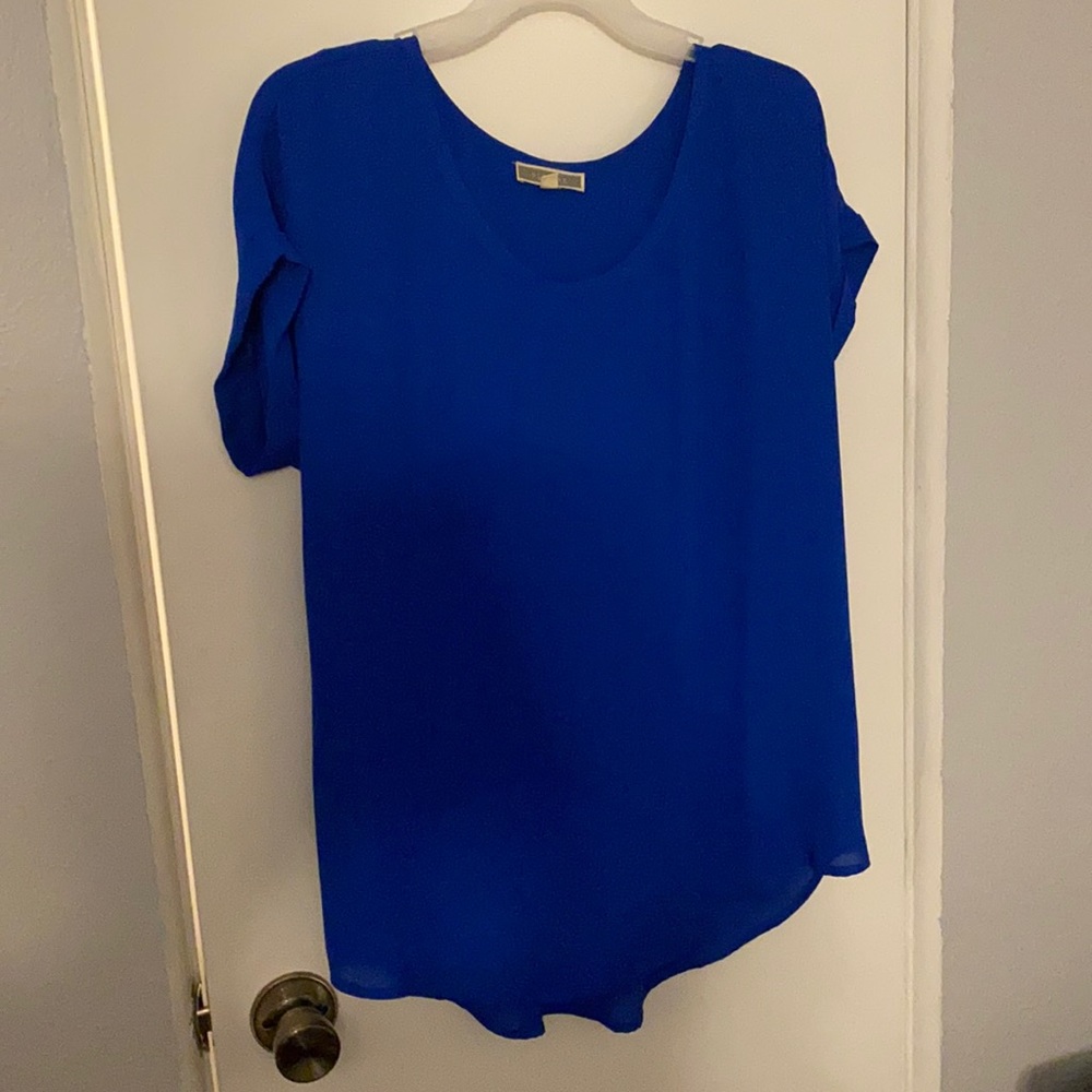 Pleione bright blue blouse